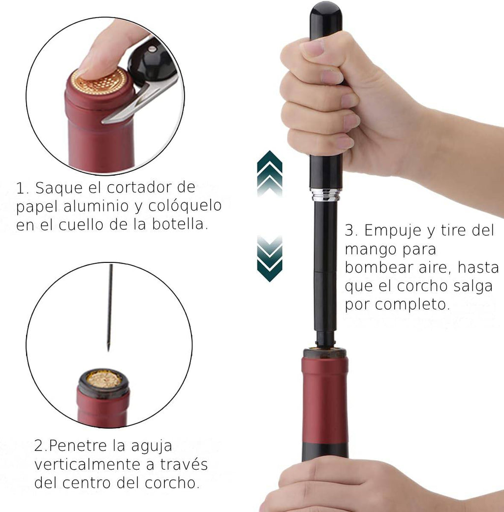Saca corcho a presion de aire
