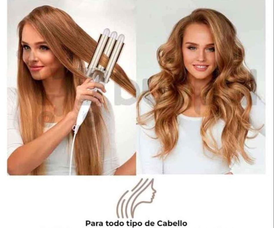 Rizador Triple Premium de Ondas Profesionales