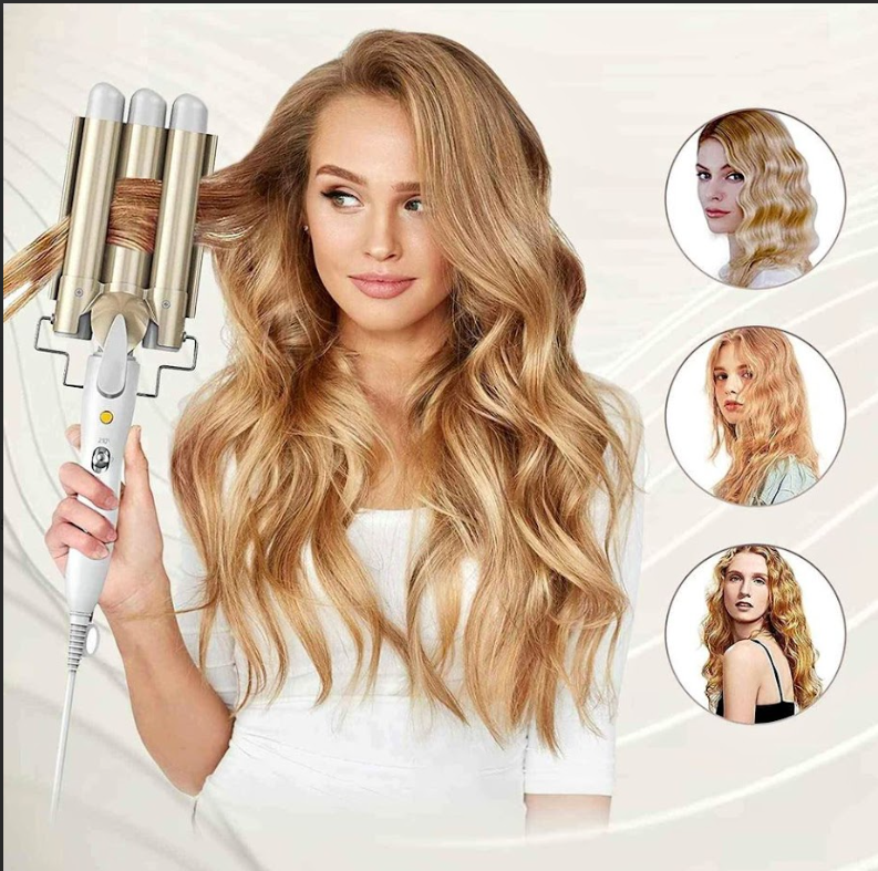 Rizador Triple Premium de Ondas Profesionales